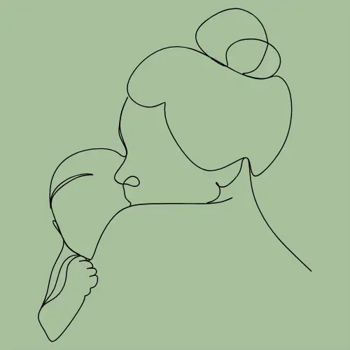 Motherwort and child logo